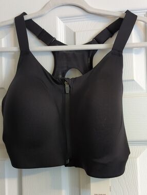 CALIA by Carrie Underwood Black Front-Zip High-Impact Sports Bra